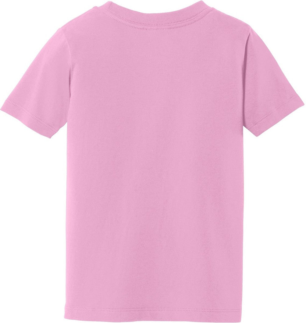 Front View of Candy Pink Port & Co Toddler Fan Favorite Tee. PC450TD