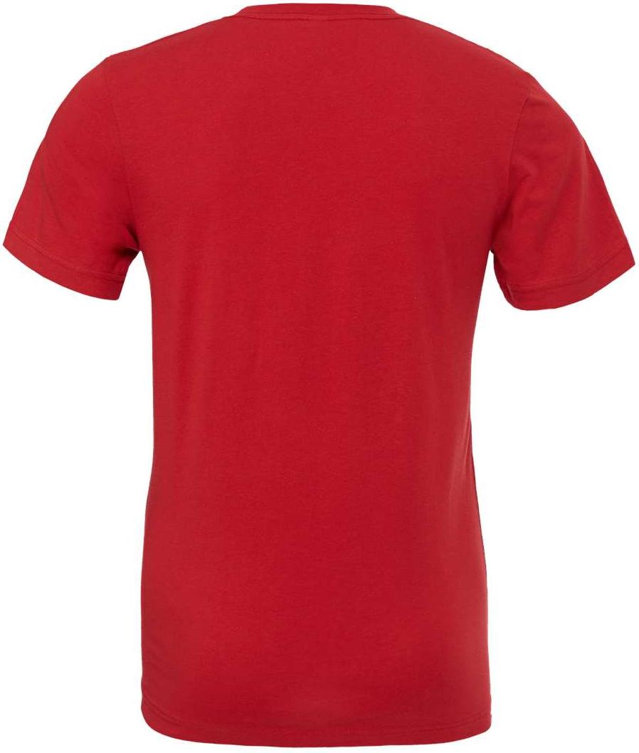 Front View of Canvas Red Jersey Tee - 3001