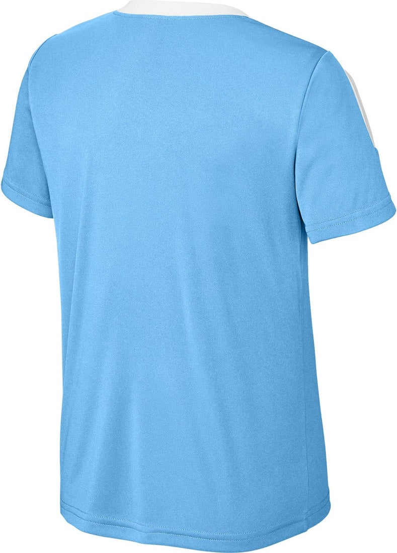 Front View of CarBl/Wht Sport-Tek Youth Competitor United Crew YST100