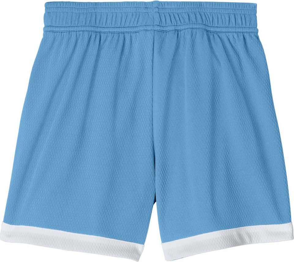 Front View of CarBl/Wht Sport-Tek Youth Rival Basketball 5" Short YST901