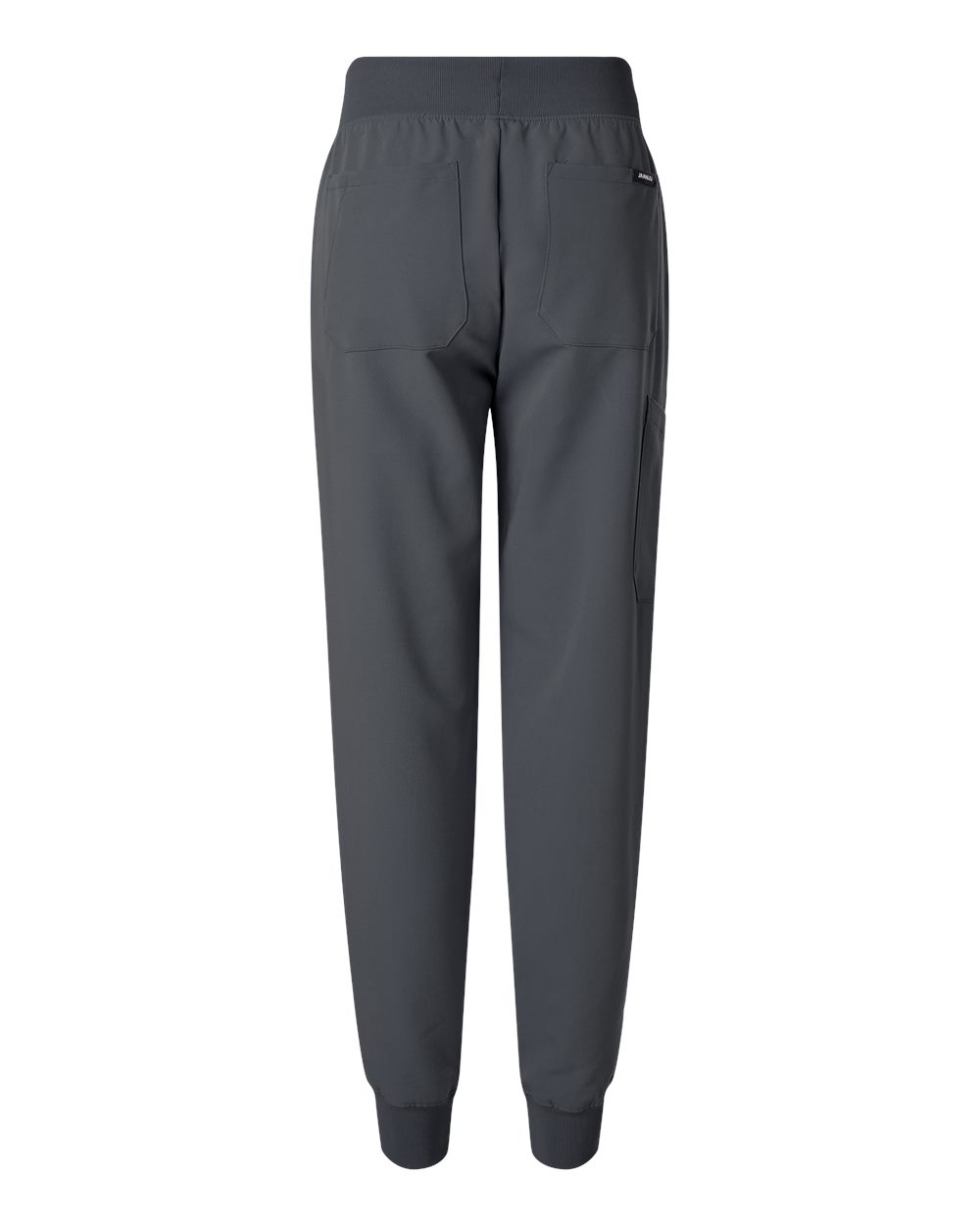 Front View of Carbon Grey Women's Silex Knit-Waist Scrub Joggers - Petite Sizes - W20003P
