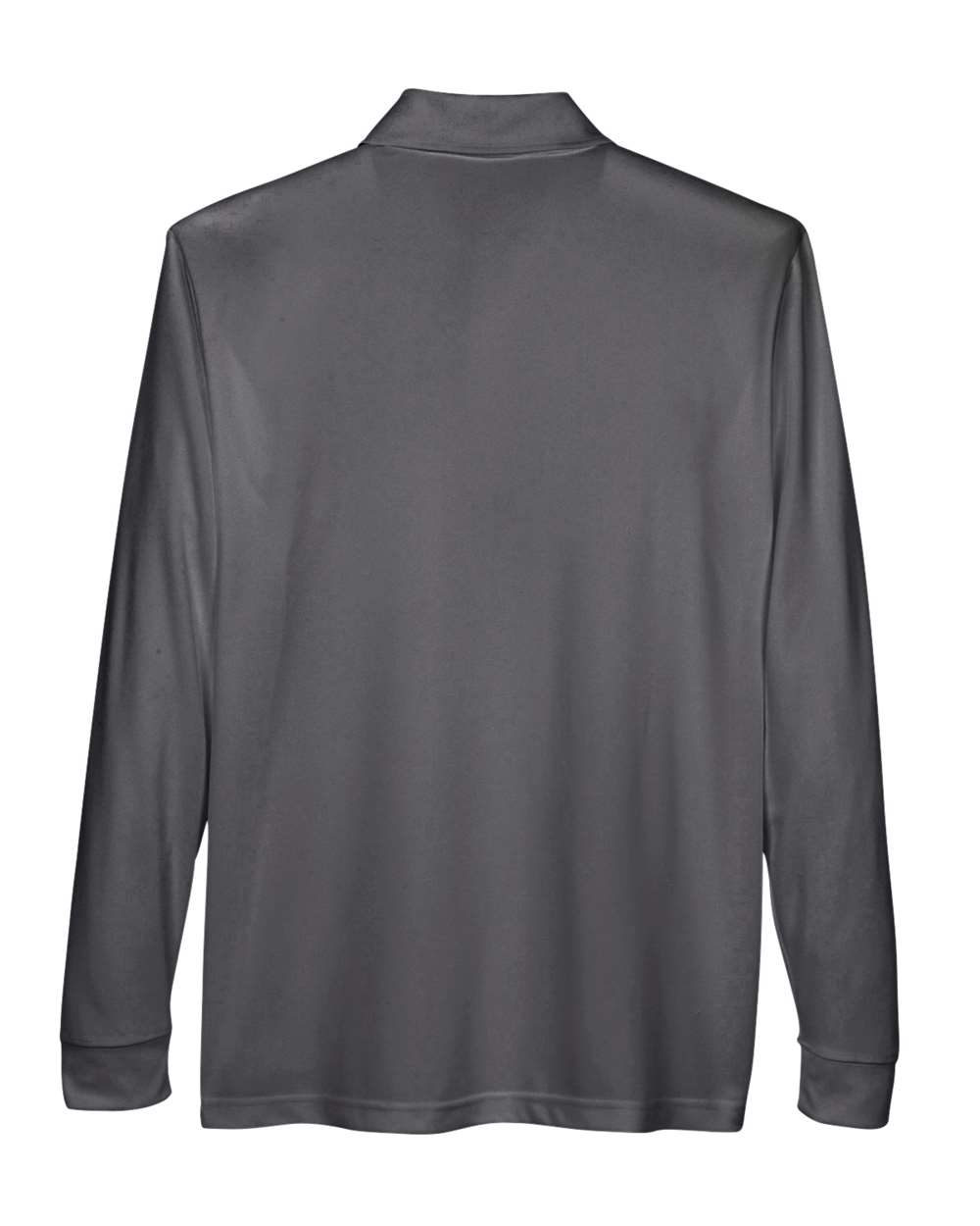 Front View of Carbon Men's Pinnacle Performance Long Sleeve Piqué Polo with Pocket - 88192P