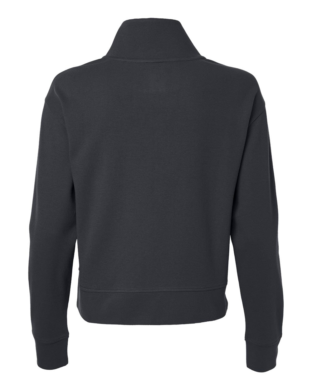 Rear View of Carbon Women's Mantra Half-Zip Ottoman Pullover - NE220W plain