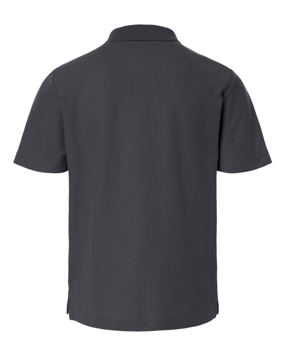 Rear View of Carbon Youth Resolve CVC Performance Pique Polo - CE106Y plain
