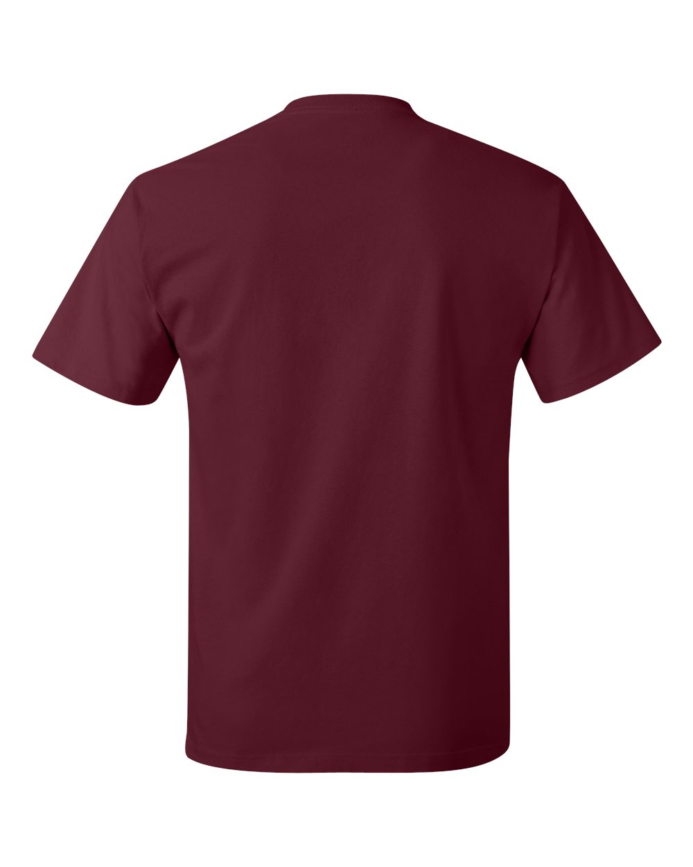 Rear View of Cardinal Authentic T-Shirt - 5250