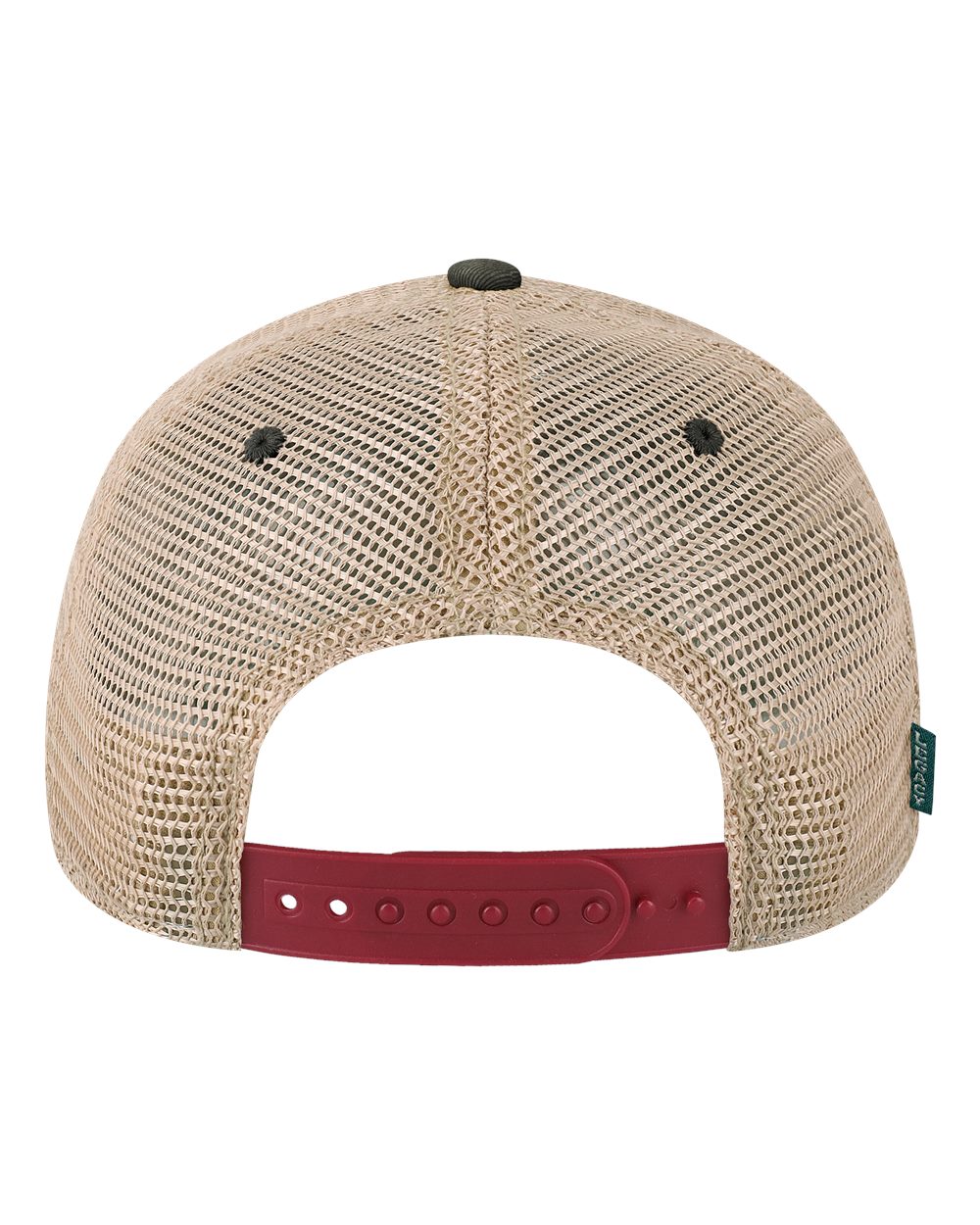Front View of Cardinal/ Black/ Khaki Old Favorite Trucker Cap - OFA