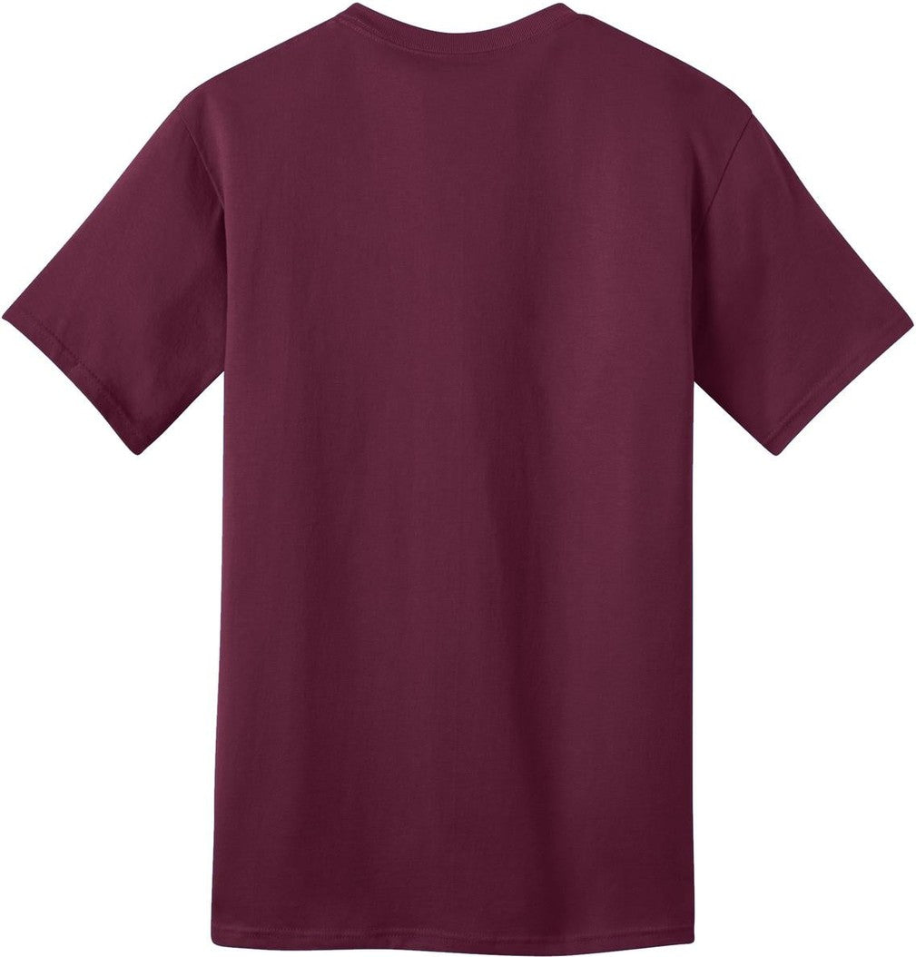 Front View of Cardinal Port & Co Ring Spun Cotton Tee. PC150
