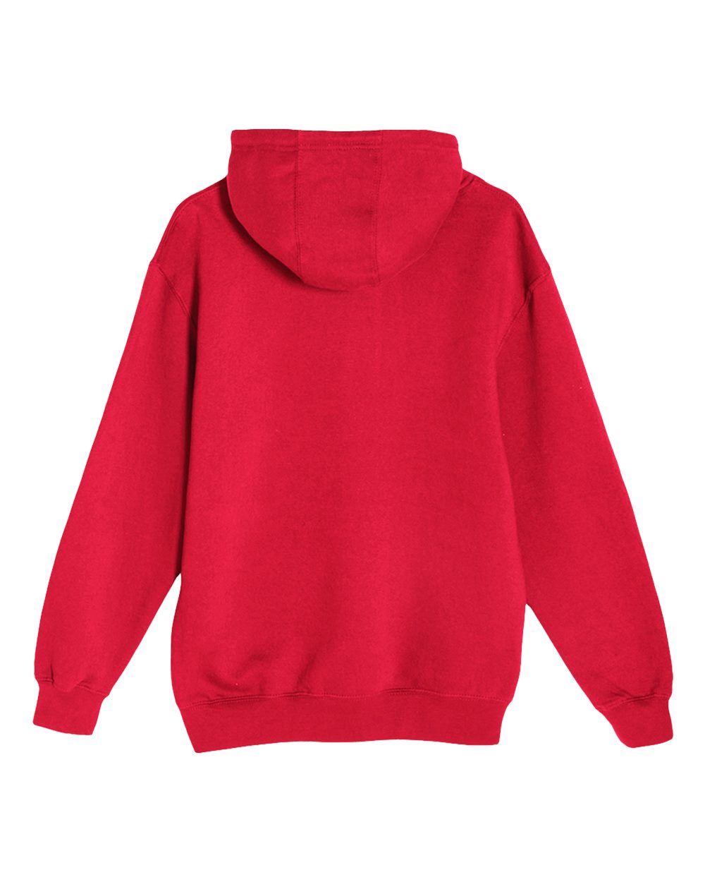 Rear View of Cardinal Premium Pullover Hooded Sweatshirt - LS14001