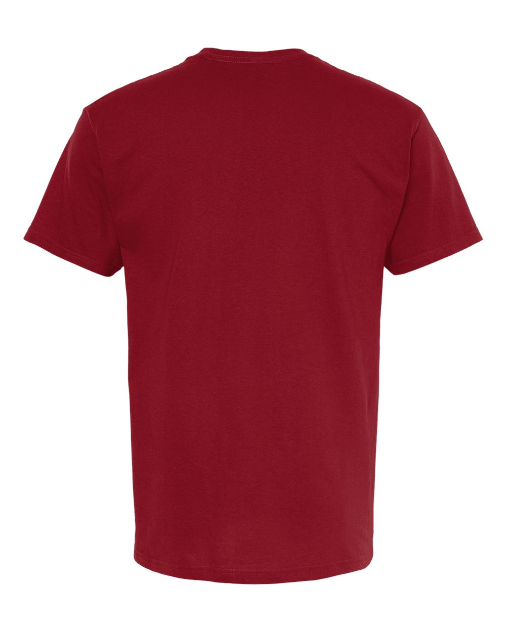 Front View of Cardinal Red Gold Soft Touch T-Shirt - 4800