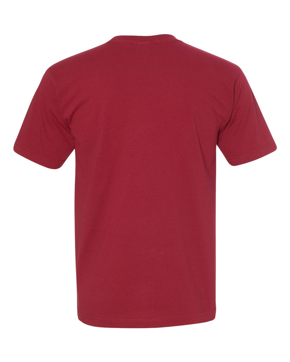 Rear View of Cardinal USA-Made Midweight T-Shirt - 5040