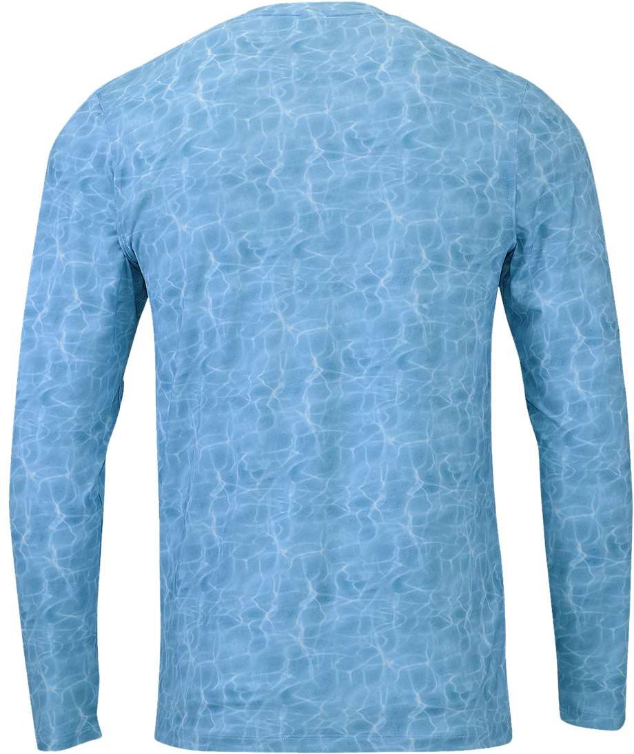 Rear View of Caribbean Water Belize Sublimated Long Sleeve T-Shirt - 230