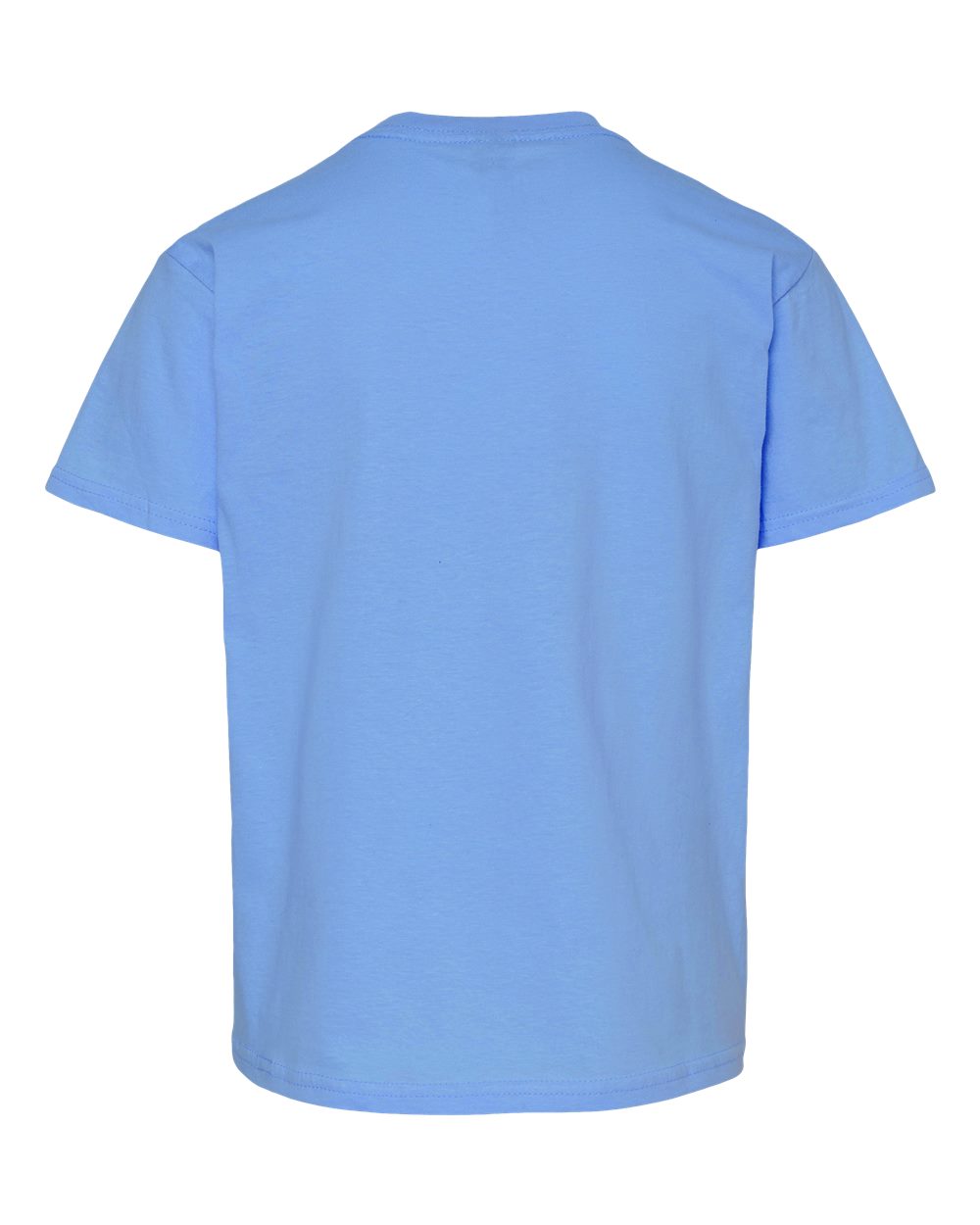 Front View of Carolina Blue Light Cotton Youth T-Shirt - 3000B