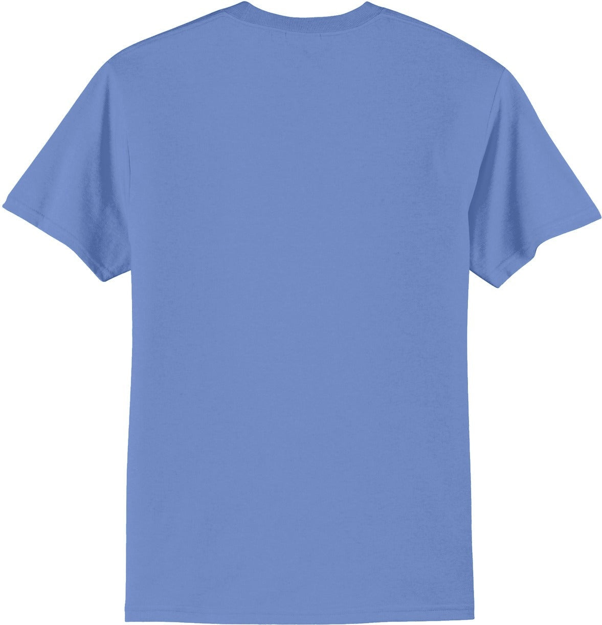 Front View of Carolina Blue Port & Co Tall Core Blend Tee. PC55T