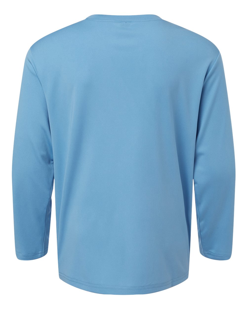 Rear View of Carolina Blue Pro-Lock Youth Performance Long Sleeve T-Shirt - 48400Y