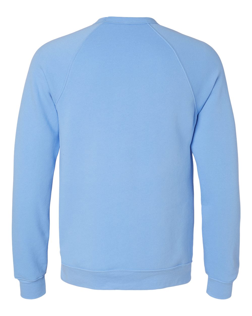 Front View of Carolina Blue Sponge Fleece Raglan Crewneck Sweatshirt - 3901
