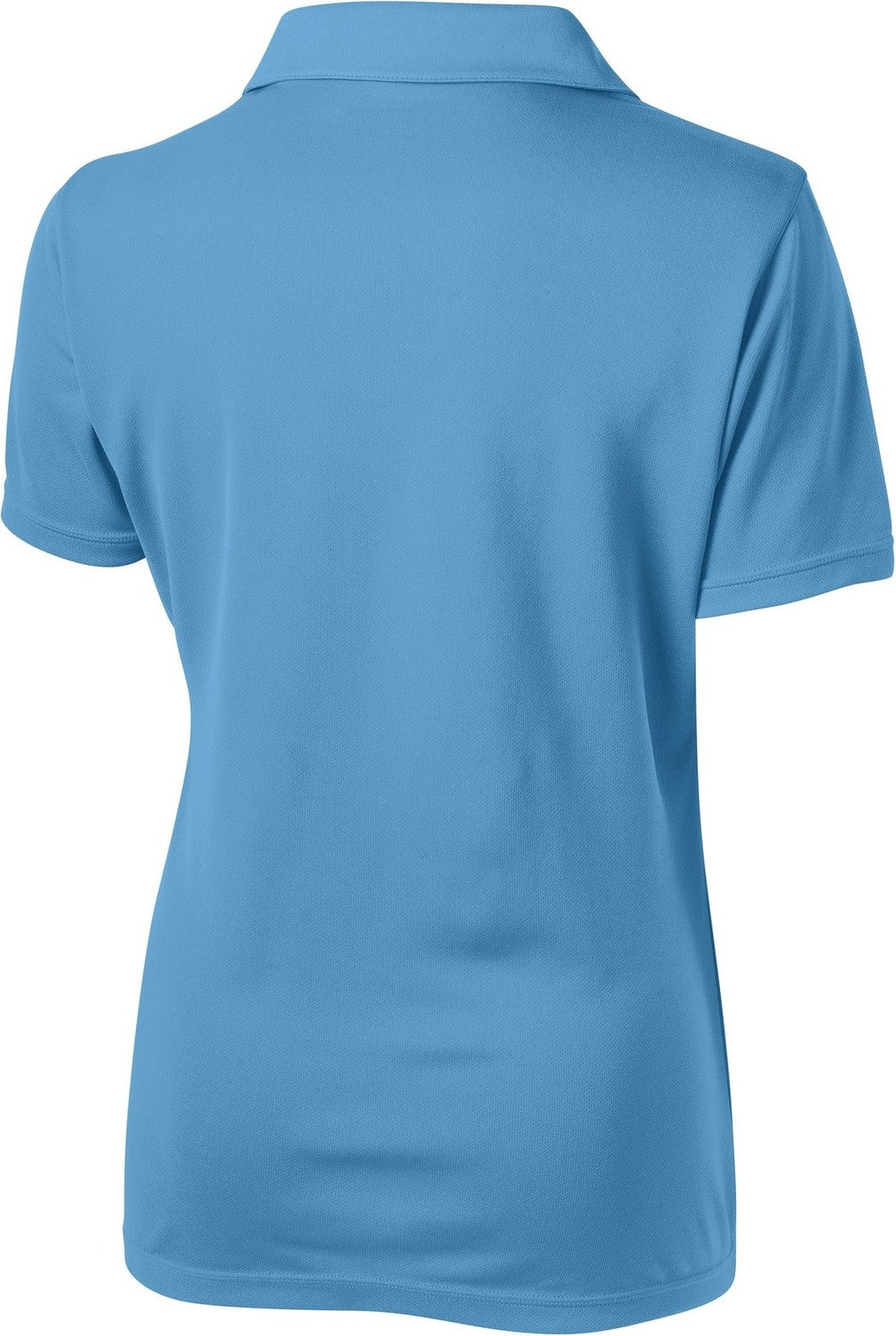 Front View of Carolina Blue Sport-Tek Women's PosiCharge Micro-Mesh Polo. LST680