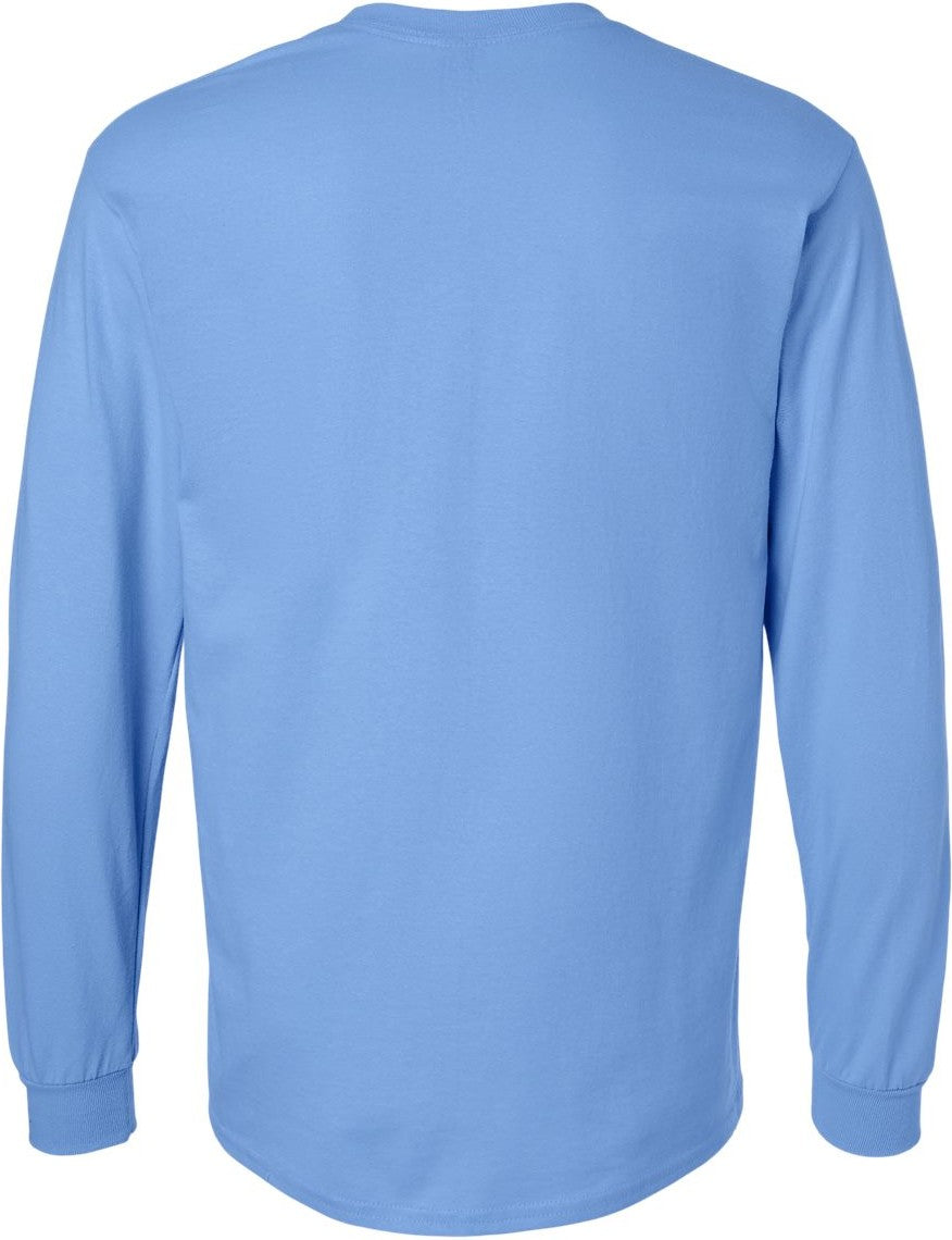 Front View of Carolina Blue Ultra Cotton® Long Sleeve T-Shirt - 2400