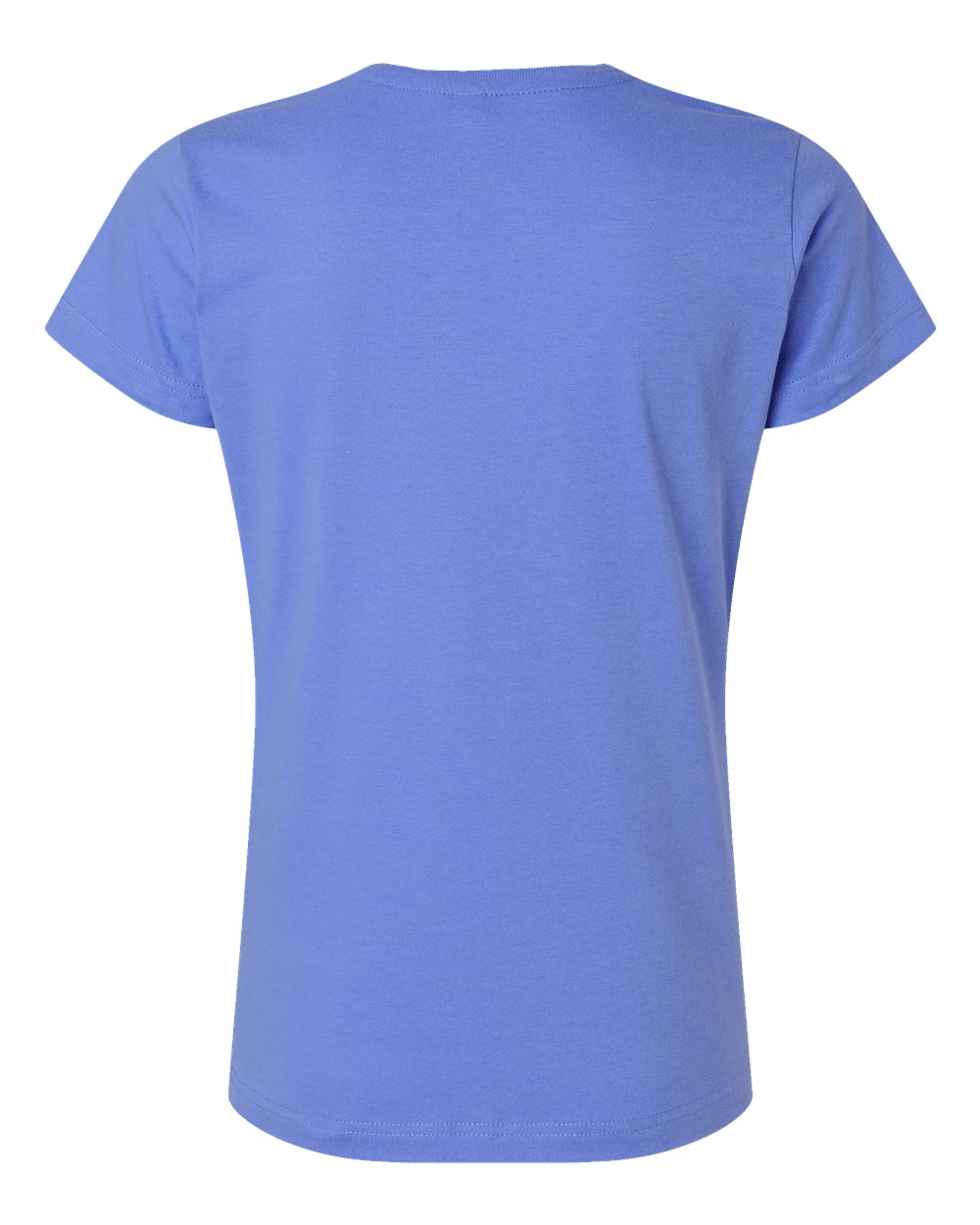 Front View of Carolina Blue Women's Fine Jersey Tee - 3516