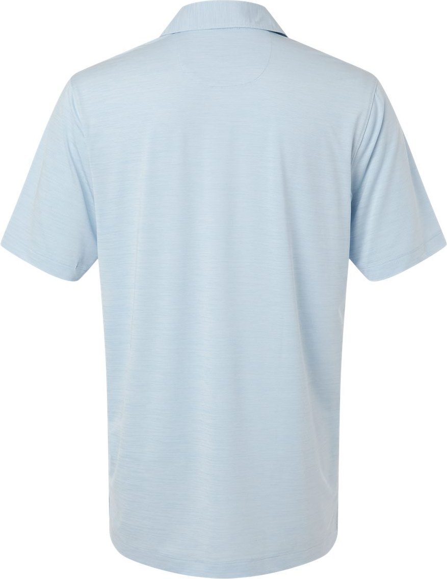 Rear View of Carolina Heather Men's Bohemian Striped Heather Performance Polo - 162