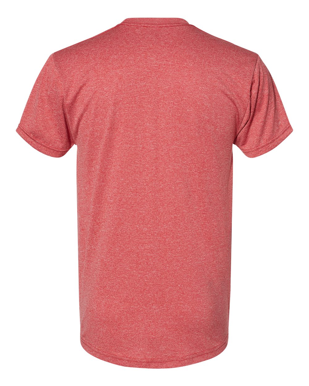 Rear View of Cationic Red USA-Made Performance T-Shirt - 5300