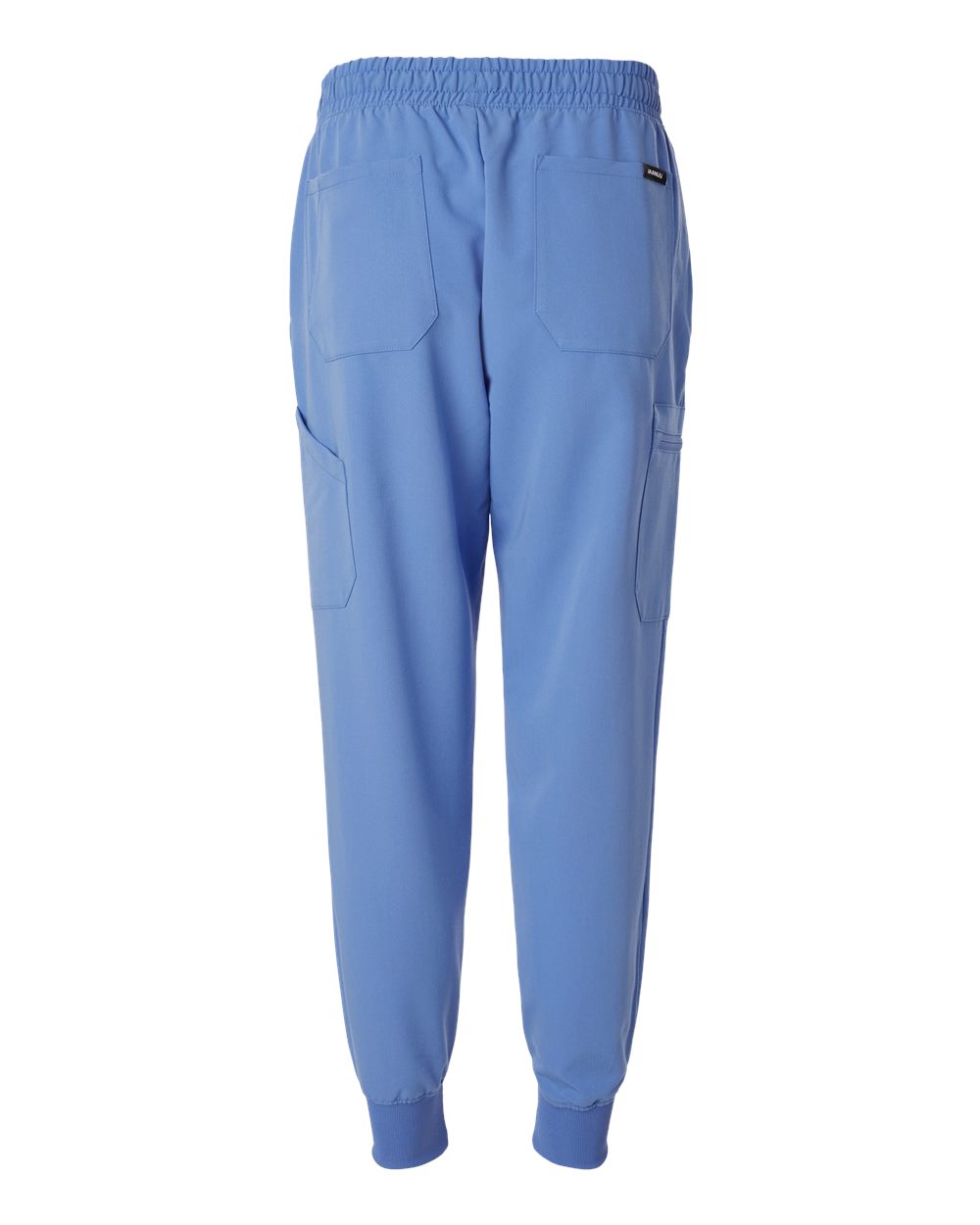 Front View of Ceil Blue Osmo 8-Pocket Scrub Joggers - M20002