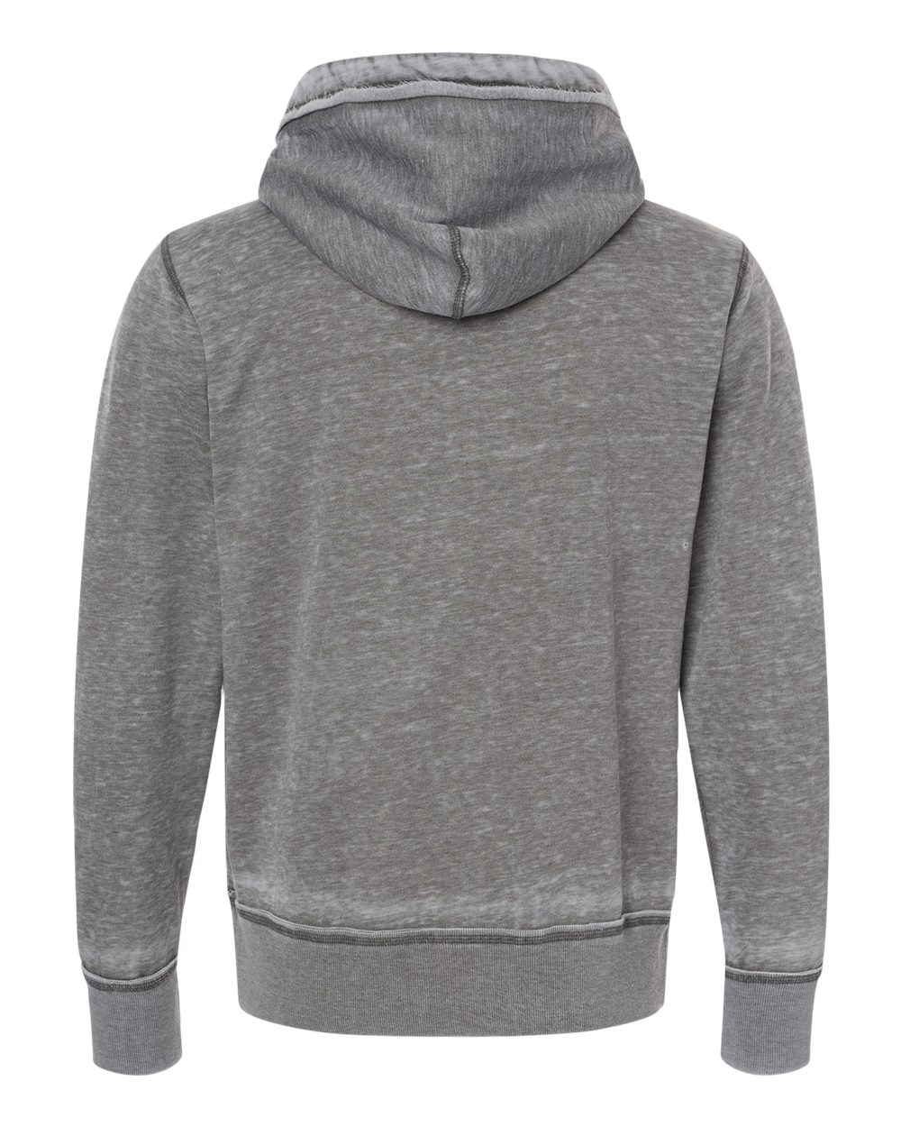 Front View of Cement Vintage Zen Fleece Full-Zip Hooded Sweatshirt - 8916