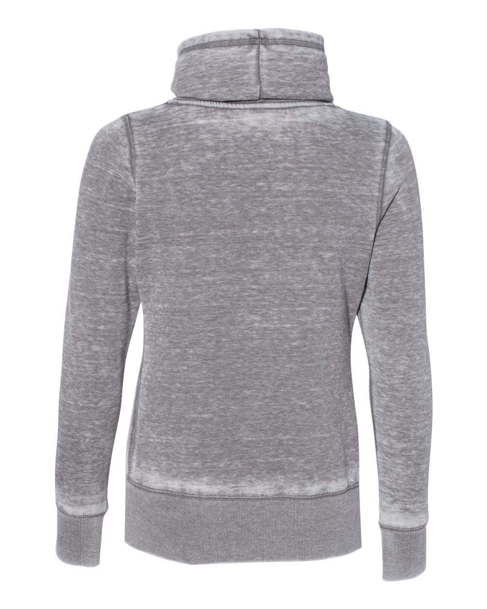 Rear View of Cement Women’s Zen Fleece Cowl Neck Sweatshirt - 8930