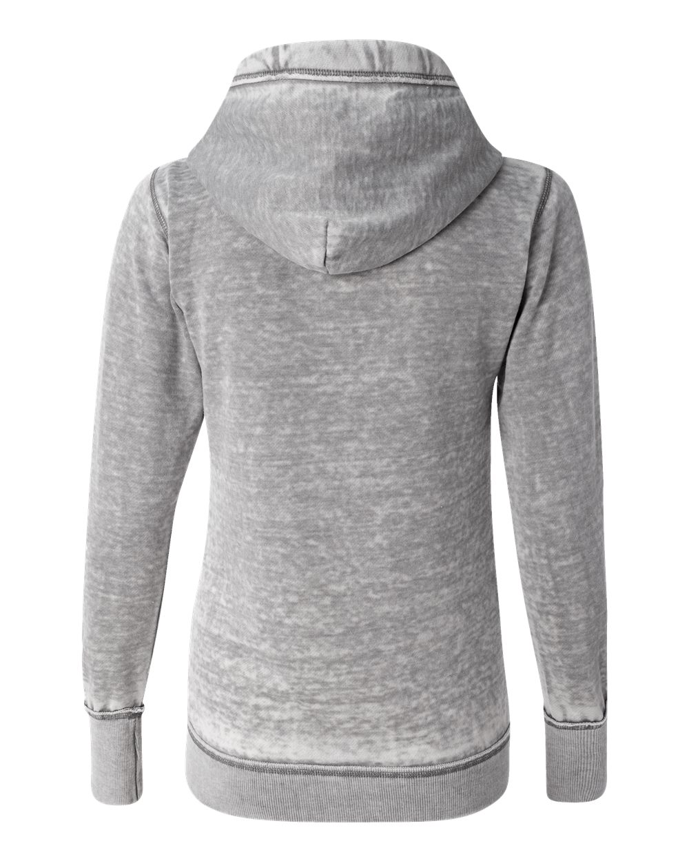Front View of Cement Women's Zen Fleece Full-Zip Hooded Sweatshirt - 8913