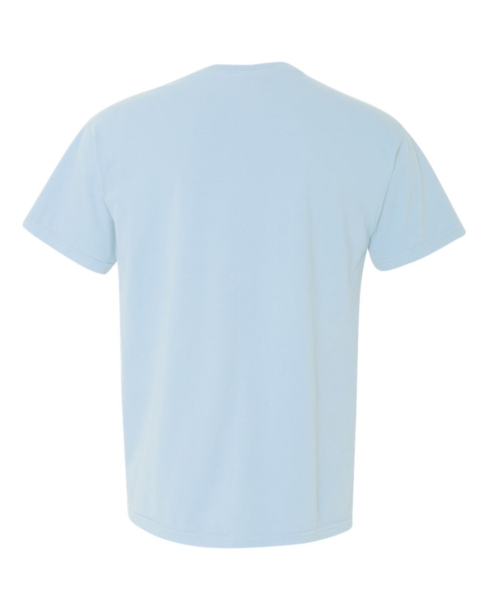 Front View of Chambray Garment-Dyed Heavyweight Pocket T-Shirt - 6030
