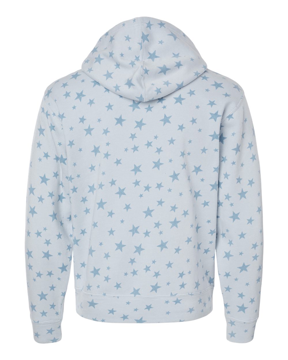 Rear View of Chambray Stars Triblend Triblend Fleece Hooded Sweatshirt - 8871