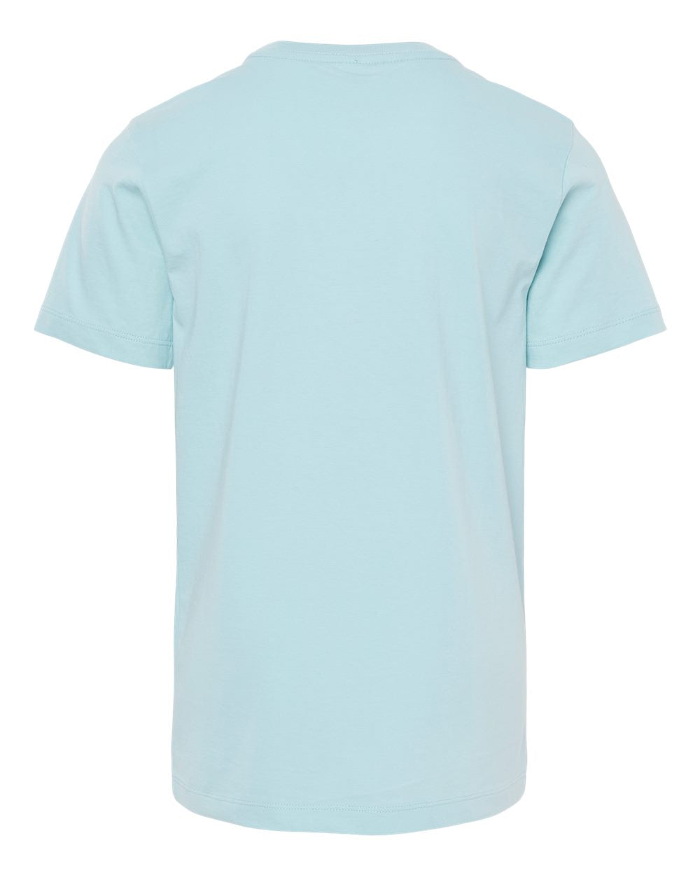 Rear View of Chambray Youth Organic T-Shirt - 402