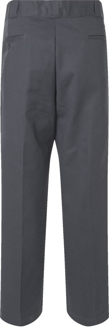 Front View of Charcoal - 37 Unhemmed Industrial 874® Work Pants - P874