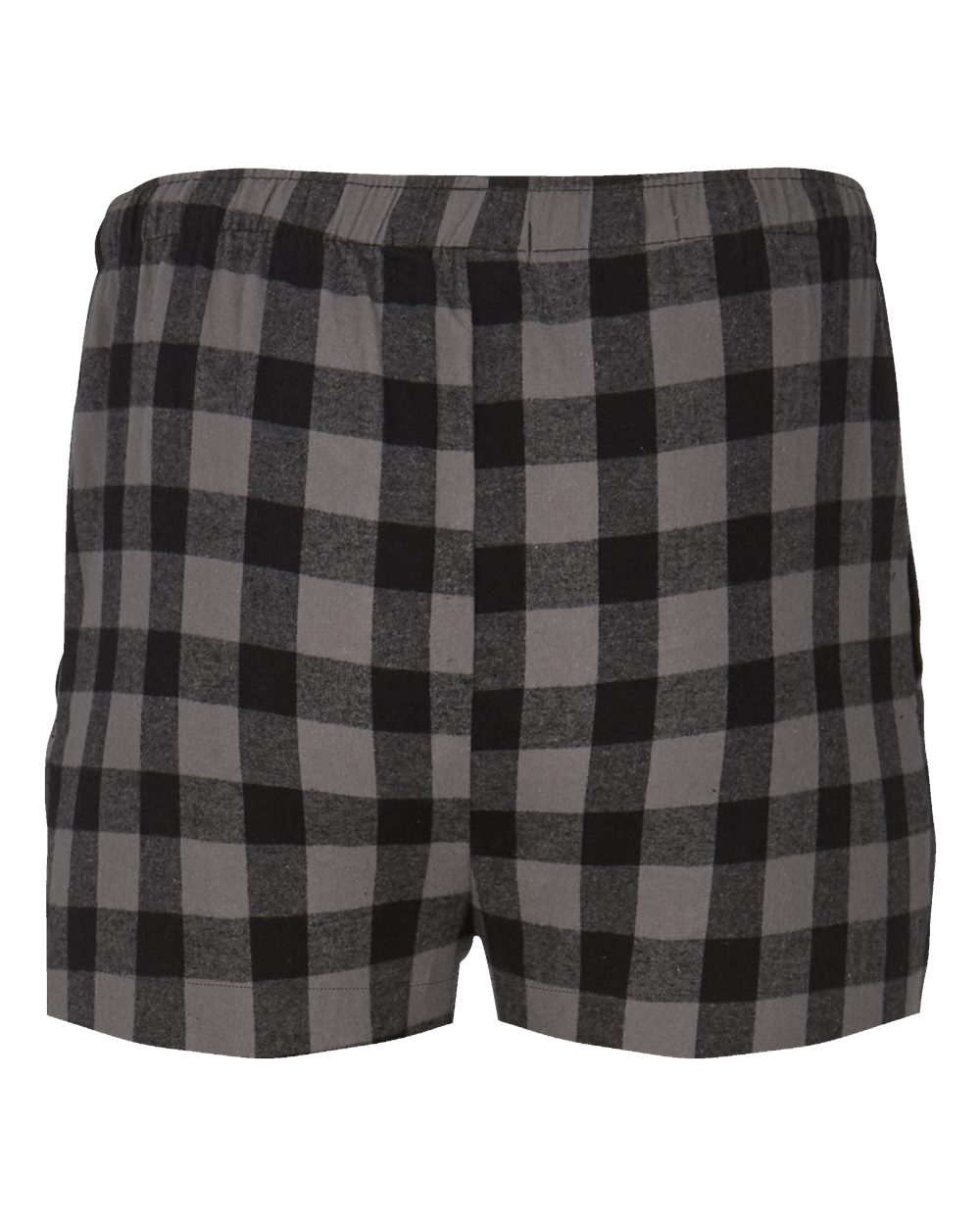 Front View of Charcoal/ Black Buffalo Double Brushed Flannel Boxers - BM6701