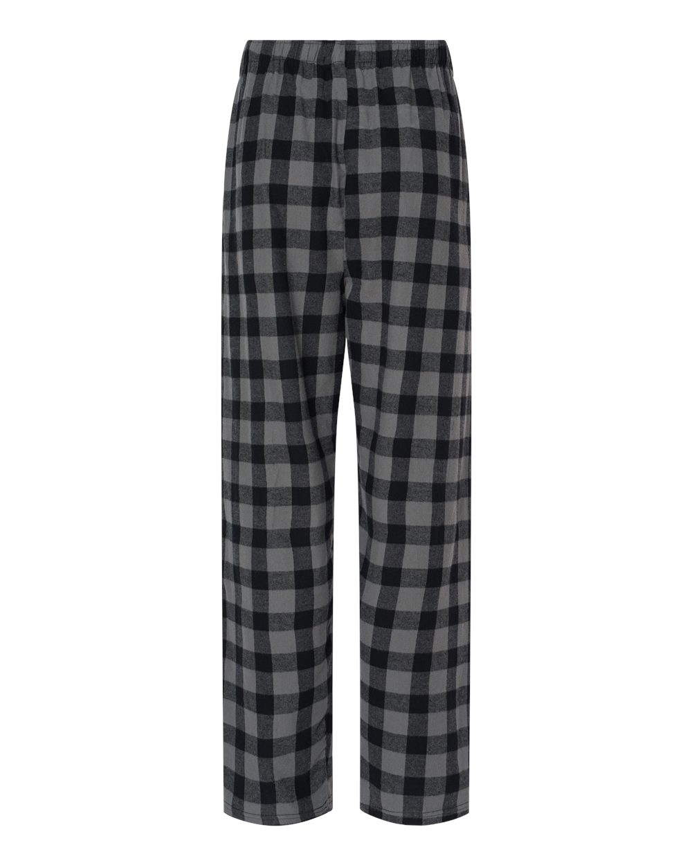 Front View of Charcoal/ Black Buffalo Harley Flannel Pants - BM6624