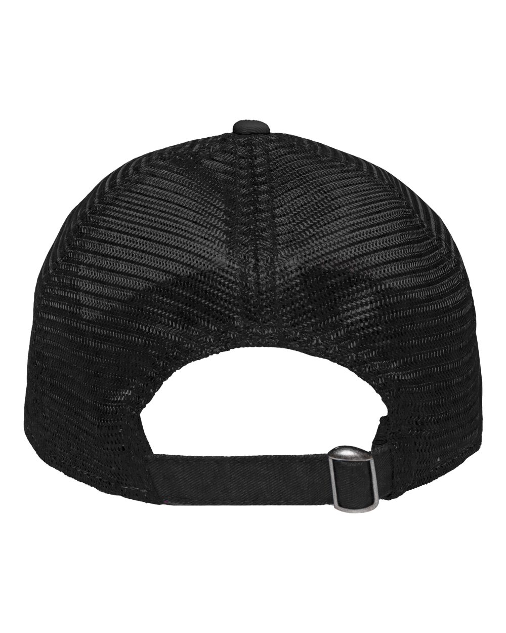 Rear View of Charcoal/ Black Mesh Dad Hat Fit - SP1750