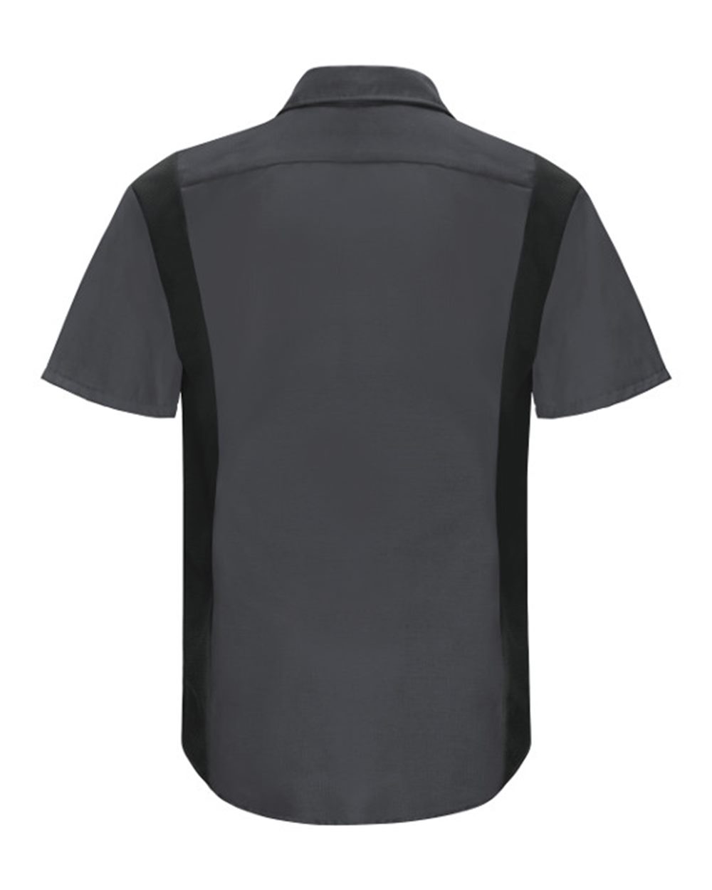 Front View of Charcoal/ Black Performance Plus Short Sleeve Shirt with Oilblok Technology - Tall Sizes - SY42T