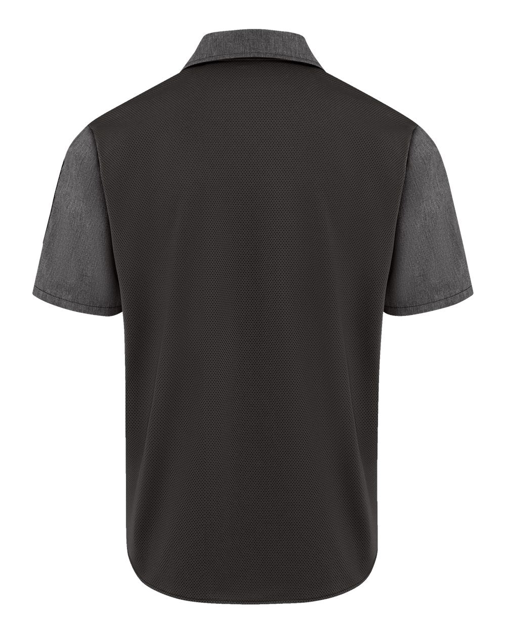 Front View of Charcoal/ Black Poplin Airflow Cook Shirt with OilBlok - 502M