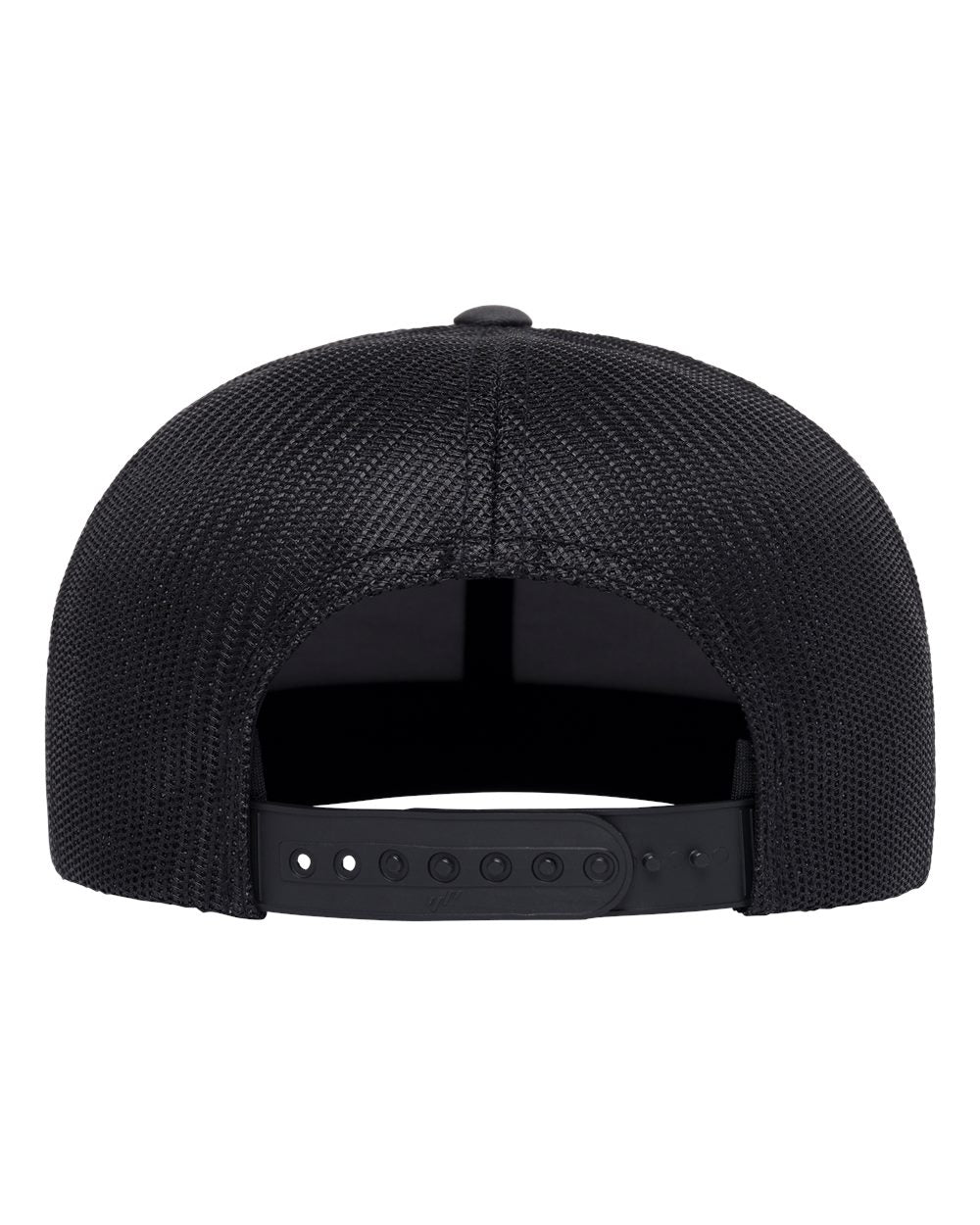 Front View of Charcoal/ Black Retro High Profile Trucker Cap - 6609