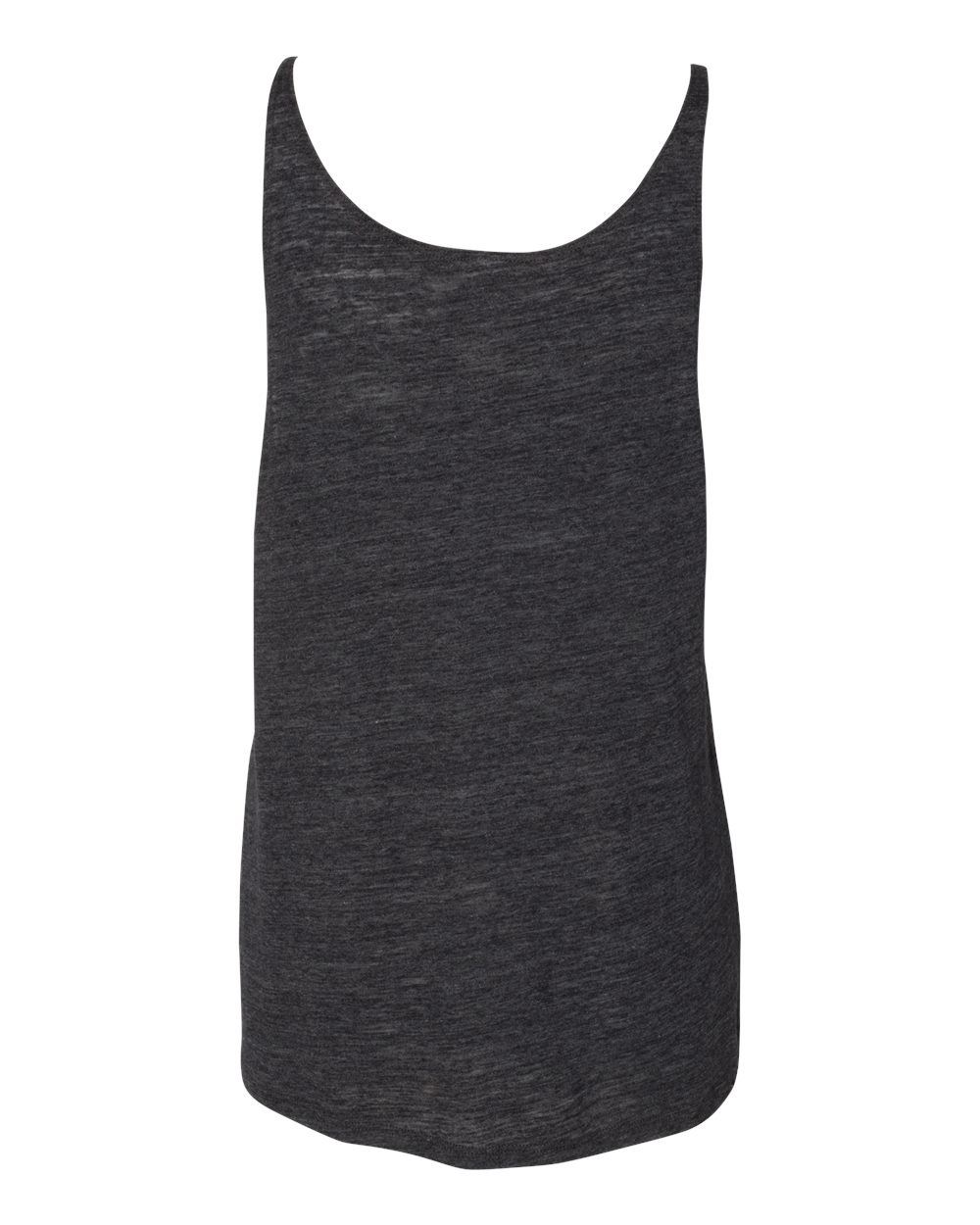 Front View of Charcoal Black Slub Women's Slouchy Tank - 8838