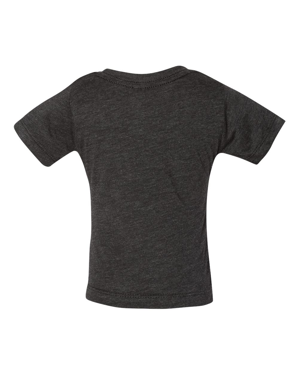 Front View of Charcoal Black Triblend Infant Triblend Tee - 3413B