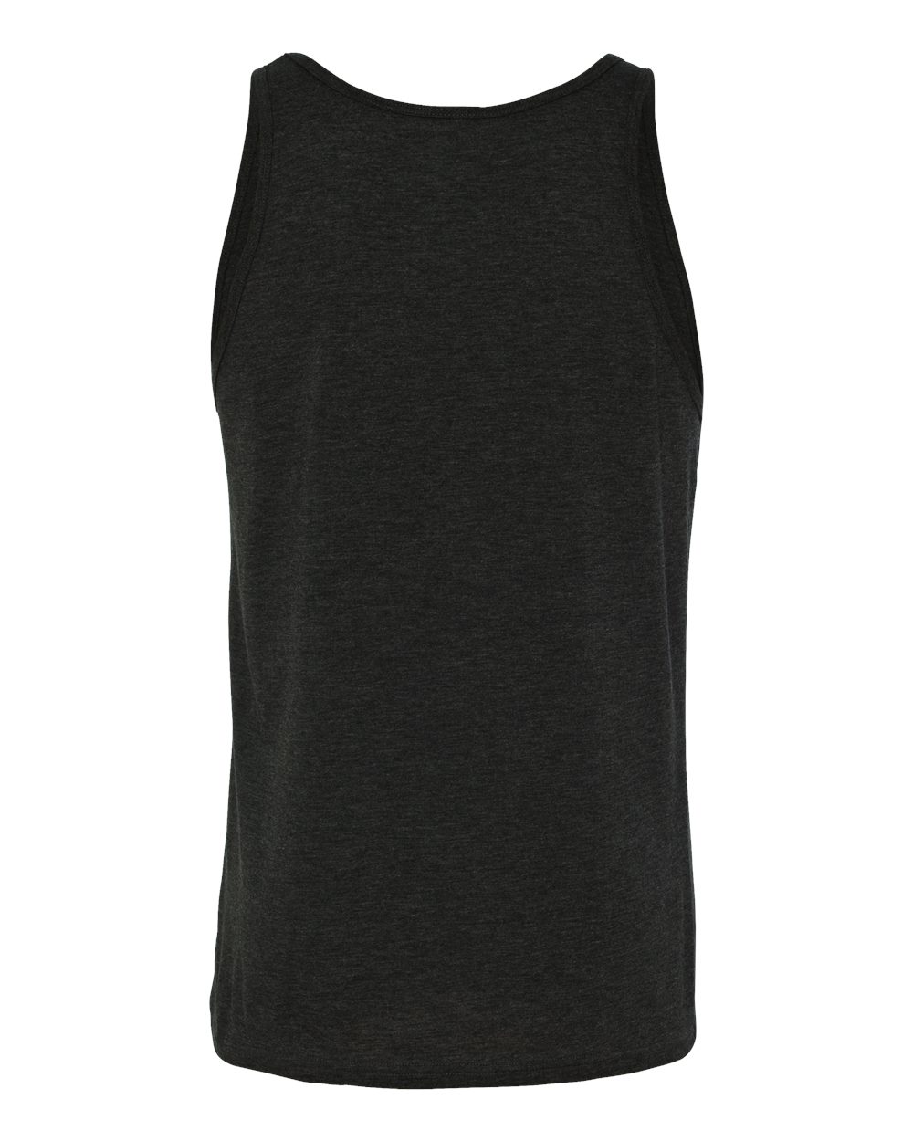 Front View of Charcoal Black Triblend Triblend Tank - 3484
