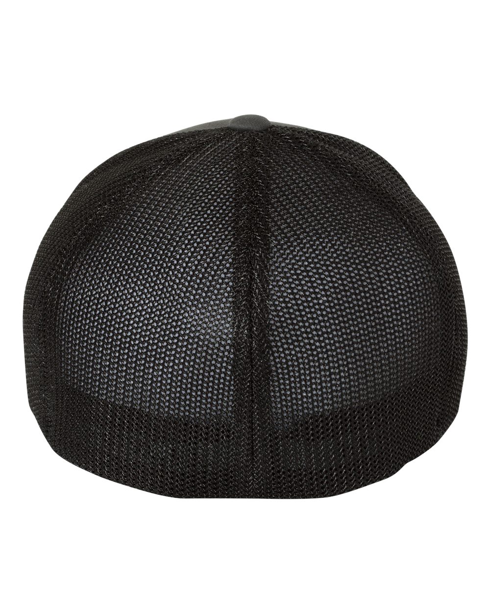 Front View of Charcoal/ Black Trucker Cap - 6511