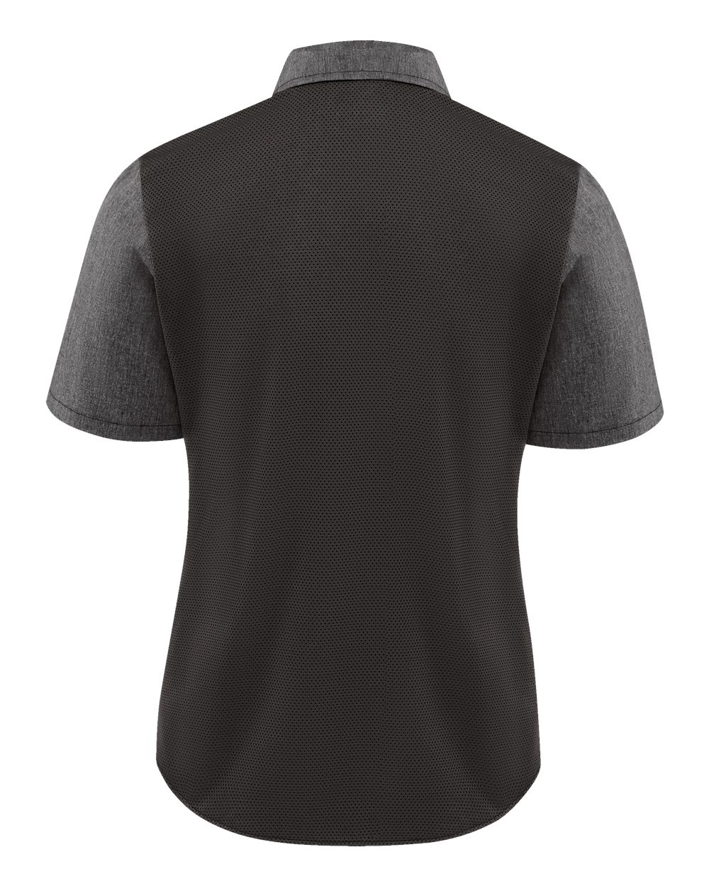 Front View of Charcoal/ Black Women's Poplin Airflow Cook Shirt with OilBlok - 501W