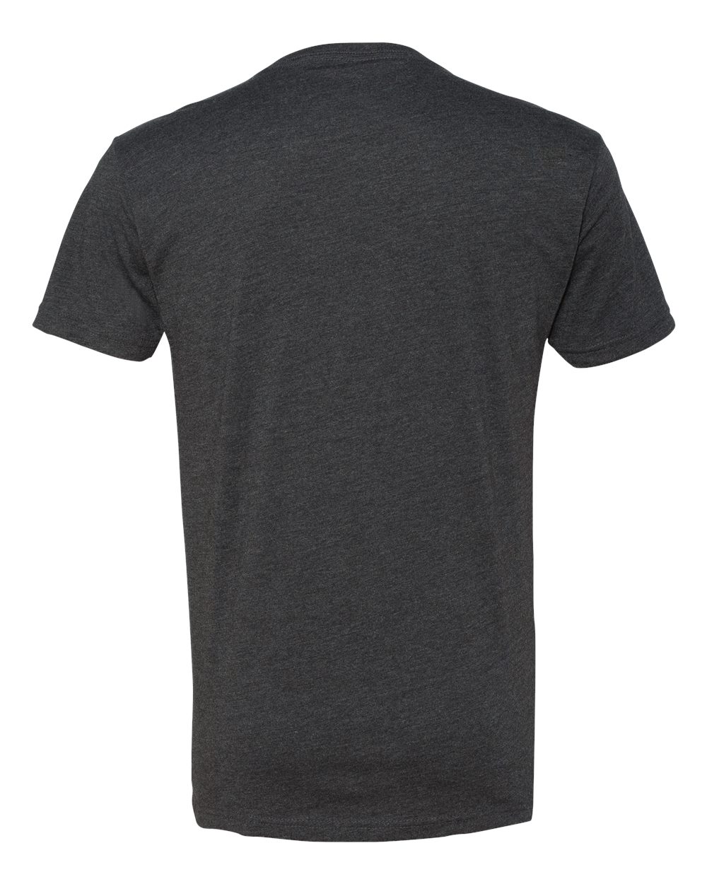 Rear View of Charcoal CVC V-Neck T-Shirt - 6240