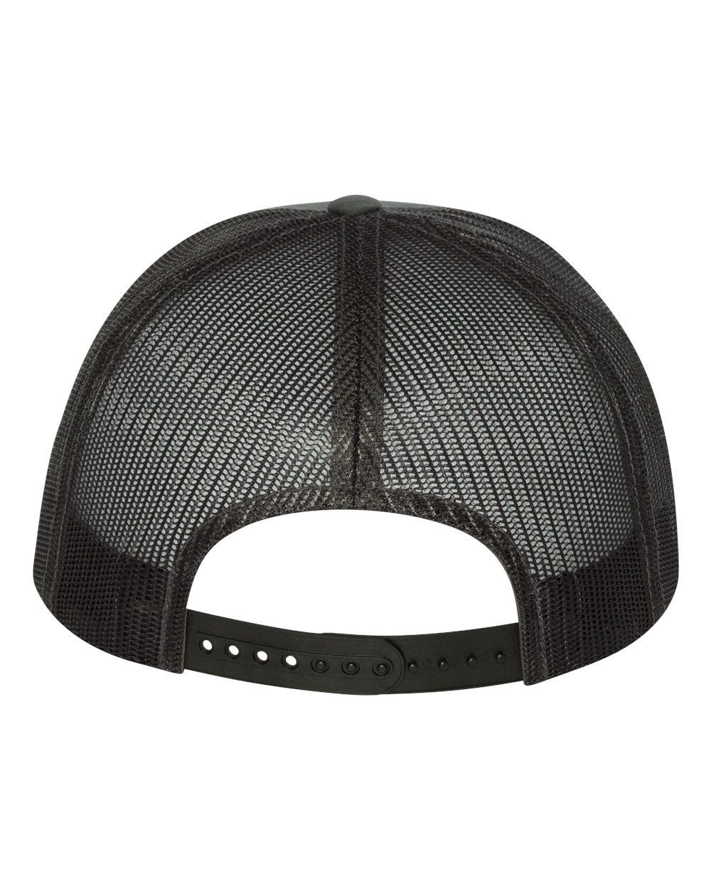 Front View of Charcoal Five-Panel Classic Trucker Cap - 6006