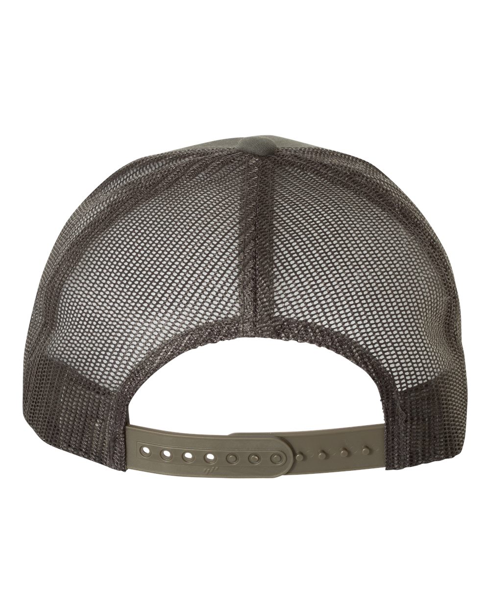 Rear View of Charcoal Five-Panel Retro Trucker Cap - 6506