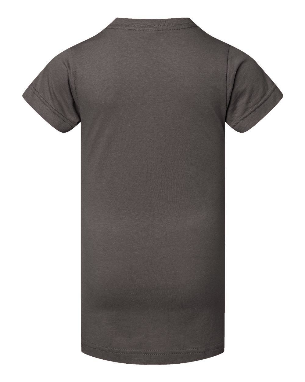 Front View of Charcoal Girls' Fine Jersey Tee - 2616
