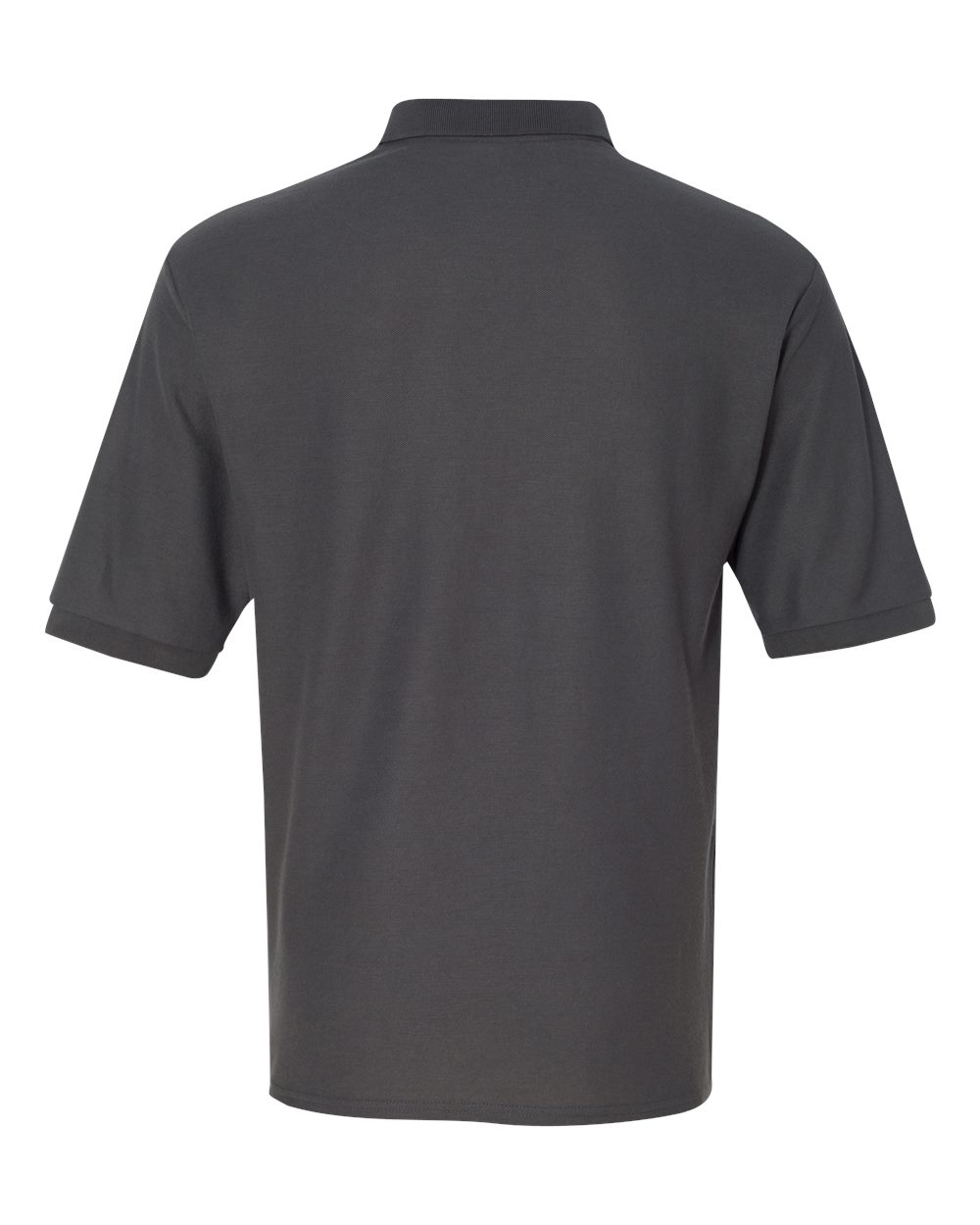 Rear View of Charcoal Grey Easy Care™ Piqué Polo - 537MR