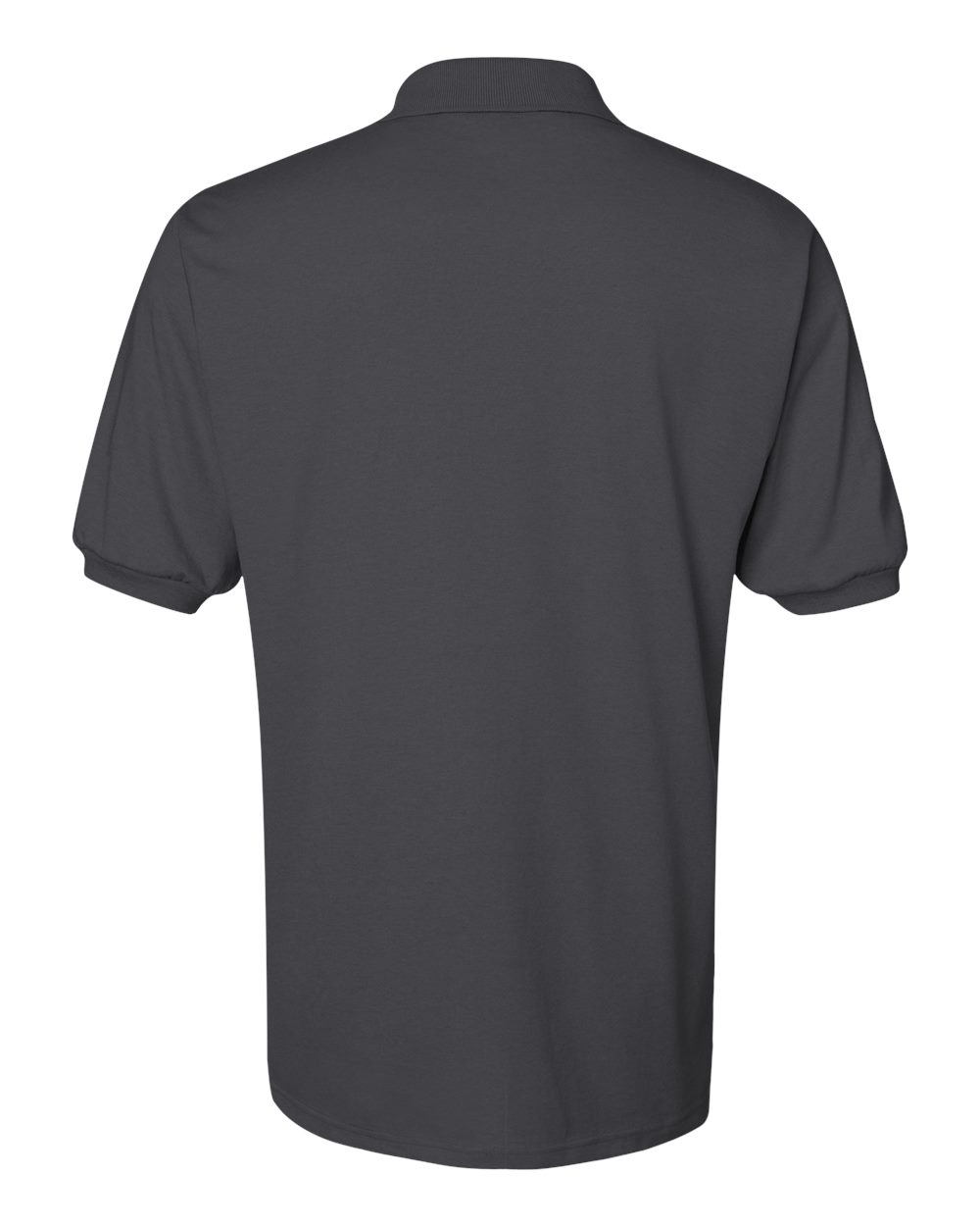 Rear View of Charcoal Grey SpotShield® 50/50 Polo - 437MSR