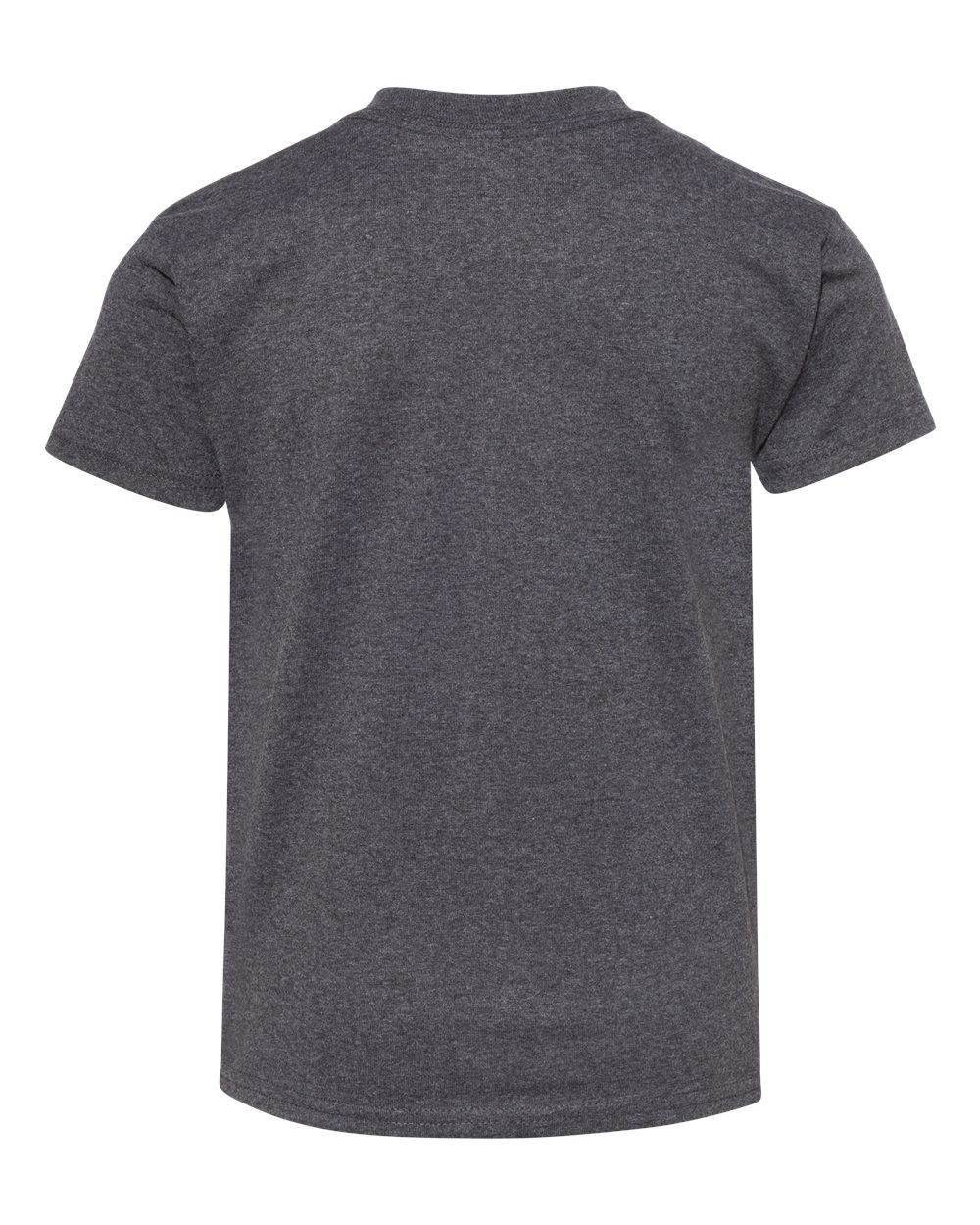 Front View of Charcoal Heather Authentic Youth T-Shirt - 5450